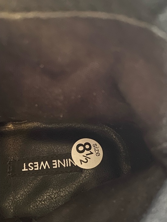 Nine West | Black Chain & Pearl-Embellished Ankle Boot | Punk Rock Boots NWOB - Picture 11 of 13